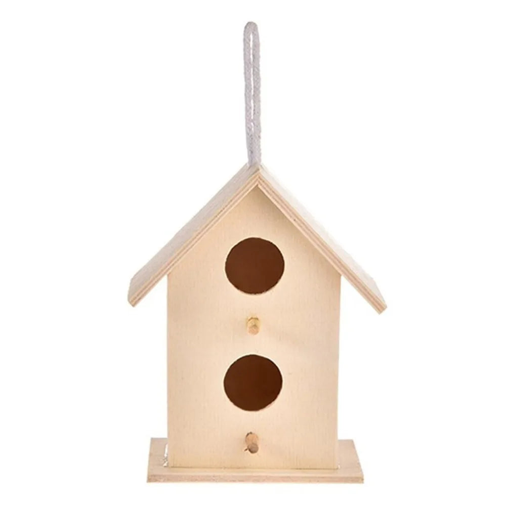 Wooden Birdhouse Dual Entrance Holes Garden Décor Nesting Box Decorative Birdhouse Richie's Wood