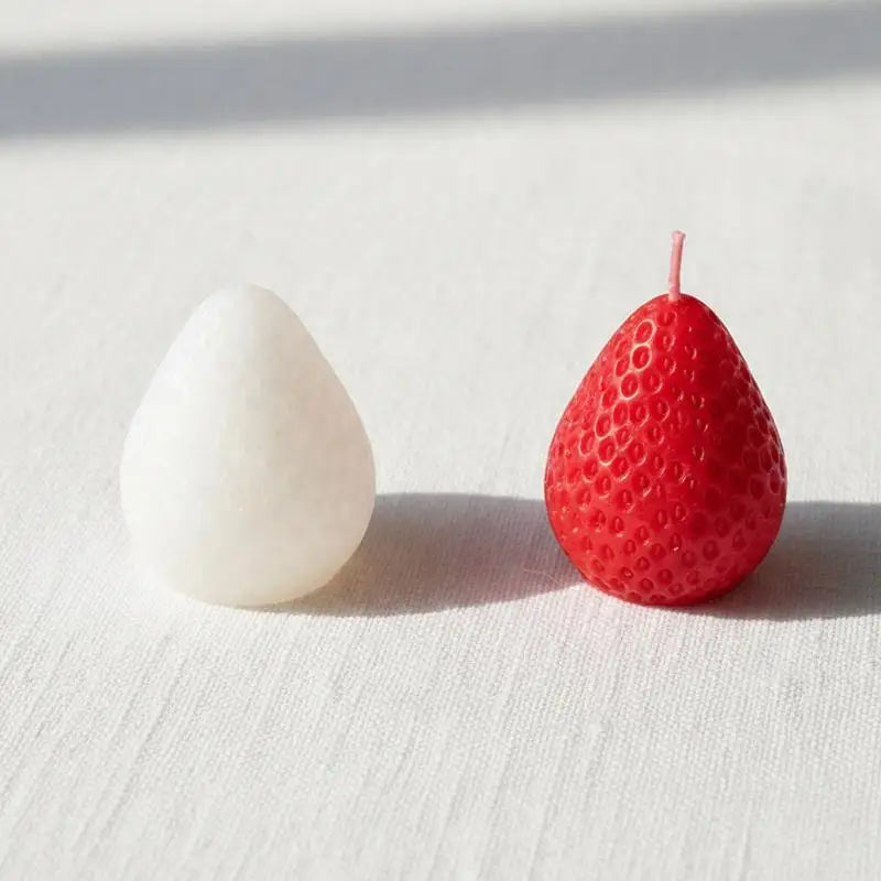 Strawberry Silicone Candle Mold – 1/4 Cavity DIY Fruit Shape Silicone Candle Mold Richie's