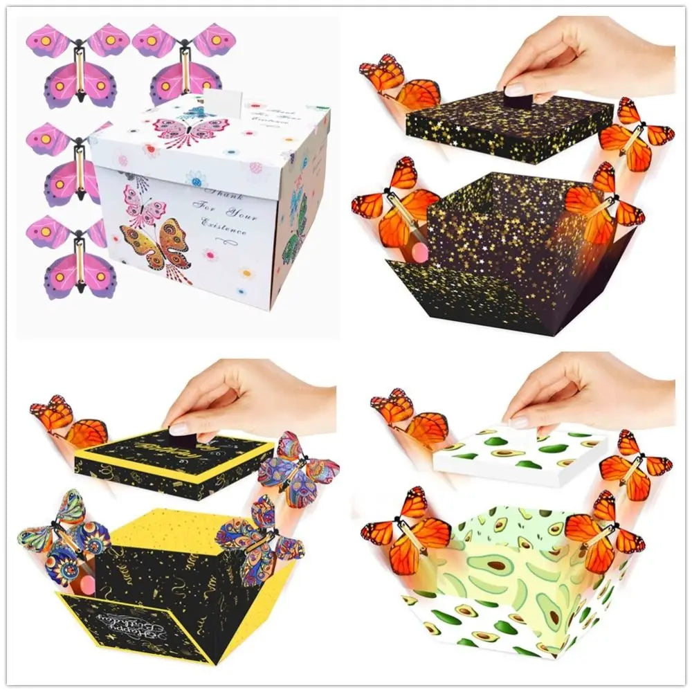 Pop-Up Flying Butterfly Surprise Gift Box | Birthday & Party Surprise Gift Box Richie's