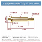 DIP SMD Double Spring PCB Pogo Pin Connectors 20/50/100 Pcs PCB Pogo Pin Connector Richie's DIP H5.0MM 50PCS
