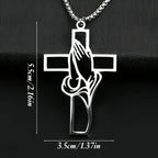 Hollow Prayer Hands Cross Pendant – Car Rearview Mirror Decor Car Interior Pendant Richie's