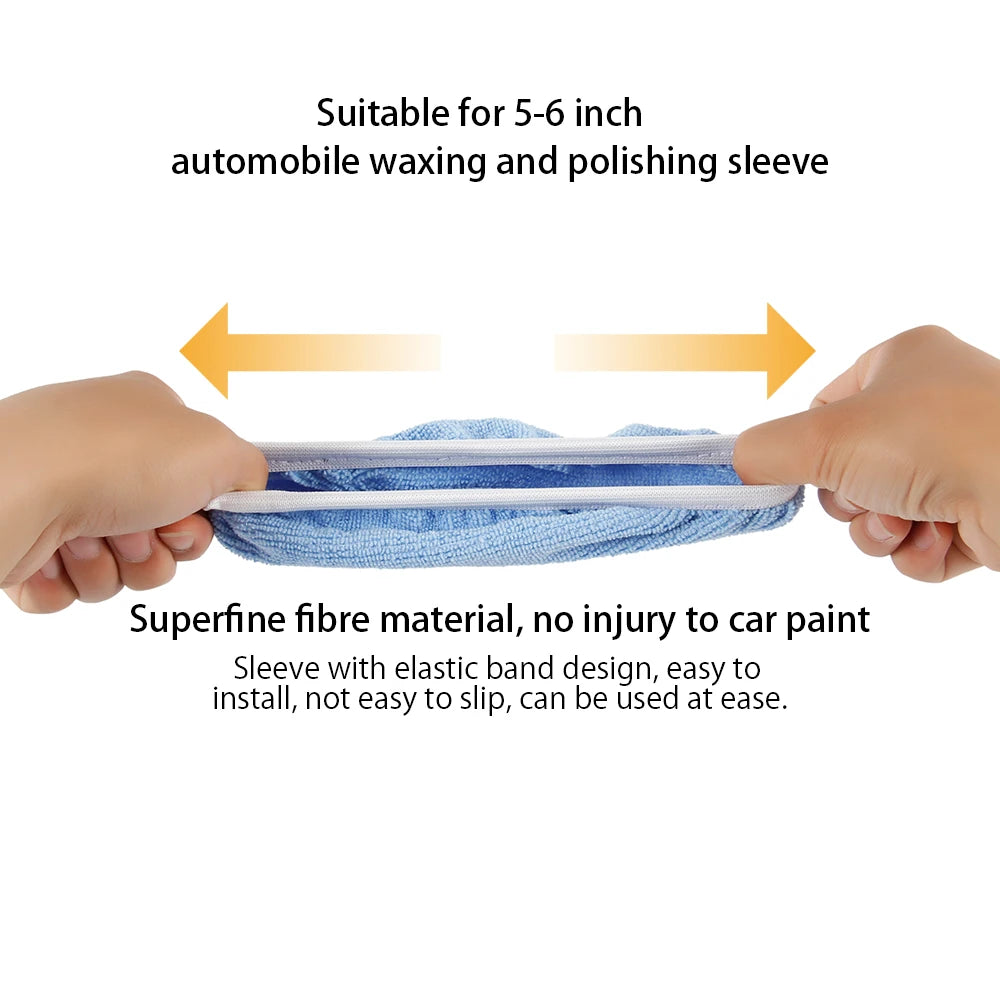 12-Pack Microfiber Car Polishing Bonnet Pads 5–6 Inch Wax Applicator Car Polishing Pads Richie's