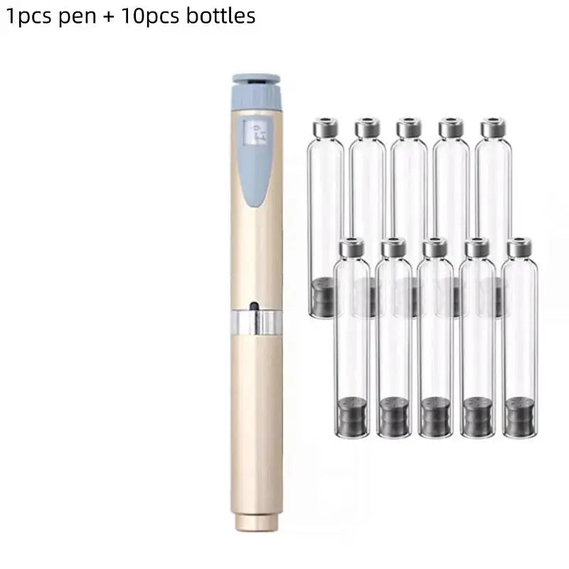 Magic Tattoo Pen Kit with Cartridges & Sterile Bottles | Pro Set Tattoo Pen Kit Richie's 1Set-Champagne
