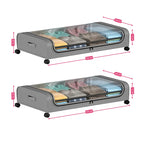 Under Bed Storage Bins with Wheels & Lid | Home Organizer Under Bed Storage Bin Richie's grey 2PCS