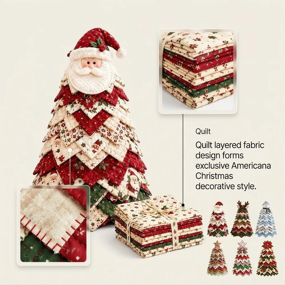Quilted Patchwork Fabric Christmas Tree Kit – Freestanding DIY Christmas Craft Kit Richie's