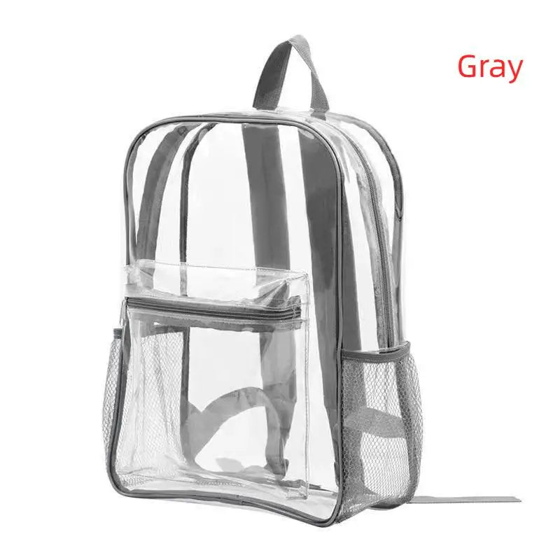 Clear PVC Stadium Backpack – Waterproof & Venue Approved Clear PVC Backpack Richie's Gray