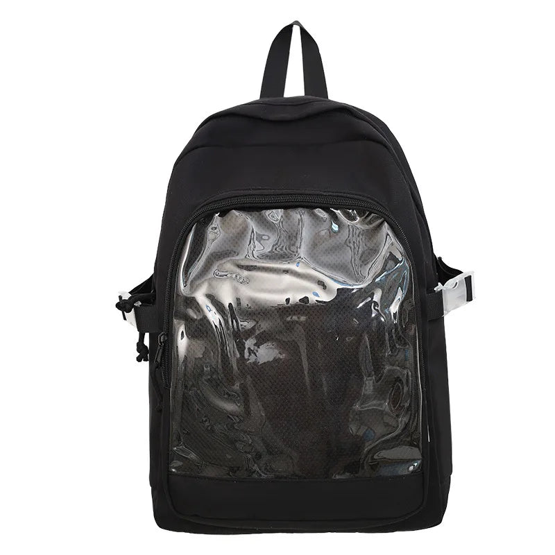 Japanese Y2K Ita Backpack – Cute Harajuku Preppy Schoolbag Ita Backpack Richie's L-29x15x44cm-black