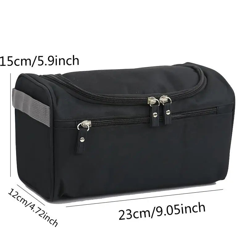 Men's Large Travel Toiletry Bag – Oxford Organizer Set Travel Toiletry Bag Richie's Black