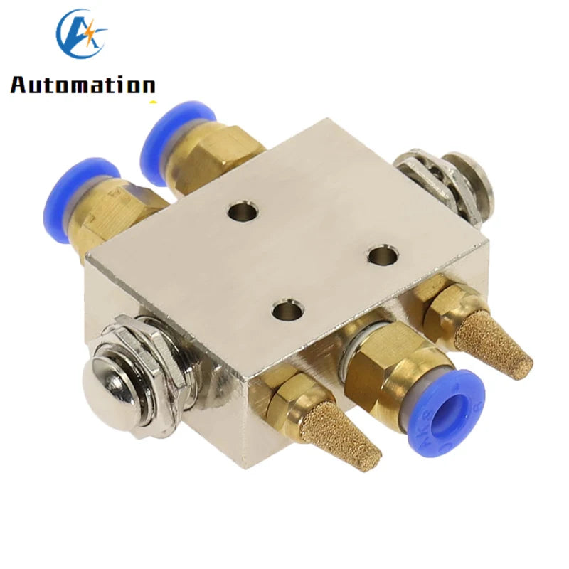 TAC2-41PP Pneumatic Mechanical Valve 2 Position 5 Way Spring Return Pneumatic Control Valve Richie's