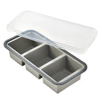2/3/4 Grid Compartment Lunch Box – Microwave Safe Food Container Compartment Lunch Box Richie's 3grid-grey