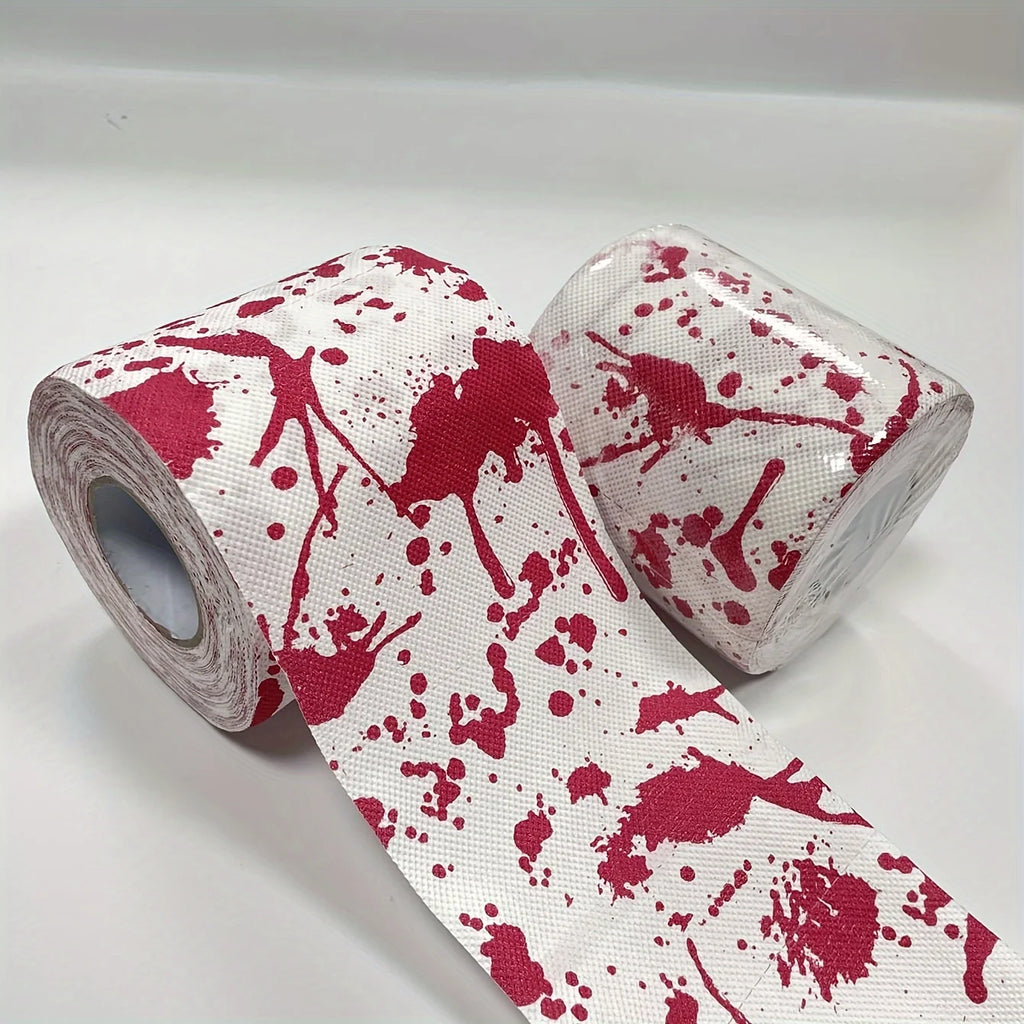 Halloween Blood Splatter Toilet Paper – Spooky Party Prop Roll Novelty Toilet Paper Richie's