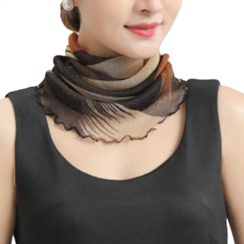 Women's Anti-UV Chiffon Neck Scarf – Multi-Style Sun Cover Women's Sun Scarf Richie's 14