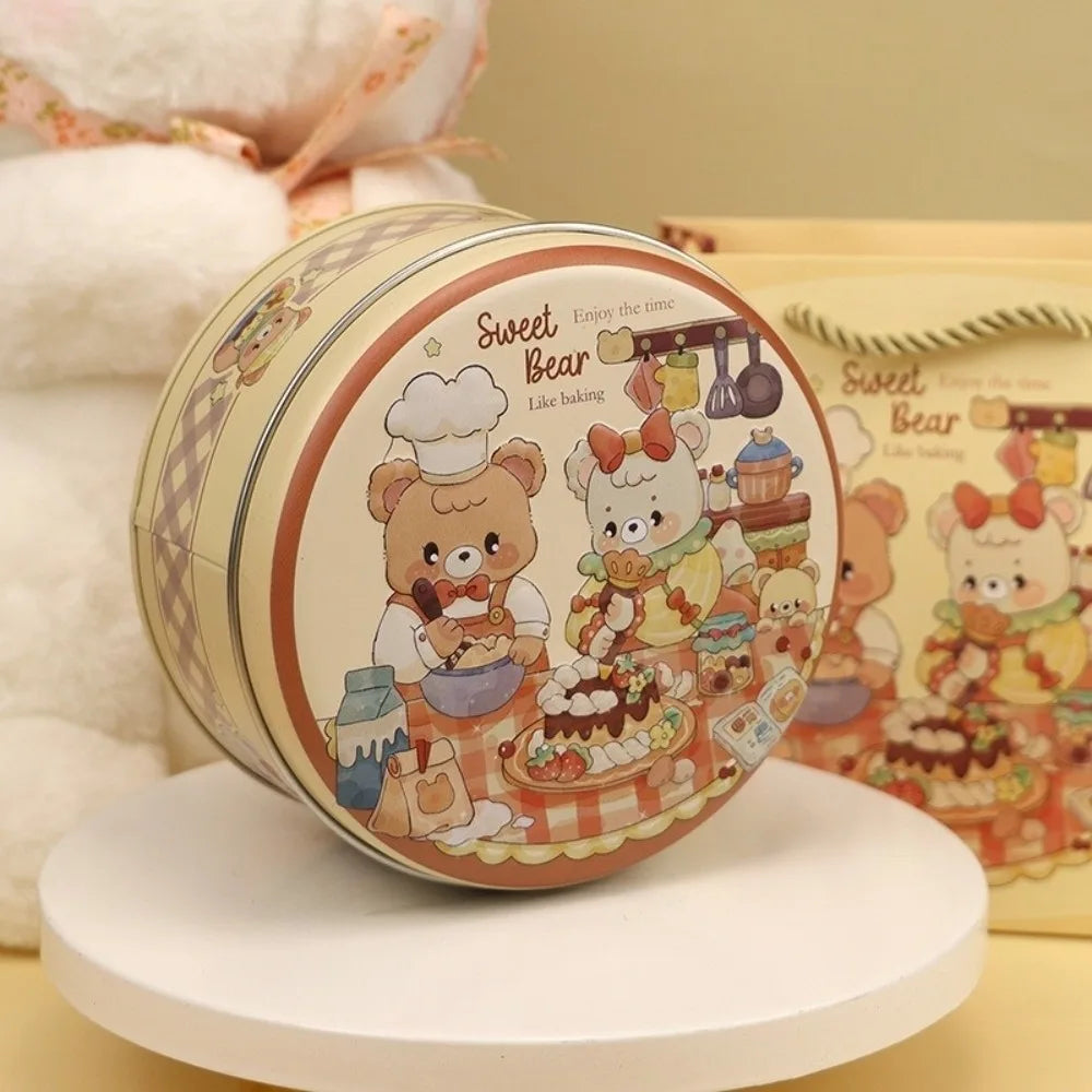 Round Cookie Tin Box | 3D Cartoon Candy Storage Can Cookie Tin Box Richie's 10 1Pc
