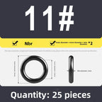 Kande Nitrile O-Ring Set 20-30pcs 1.4-26.5mm Oil Seal Gasket Rubber O-Ring Set Richie's 12x2 25pcs