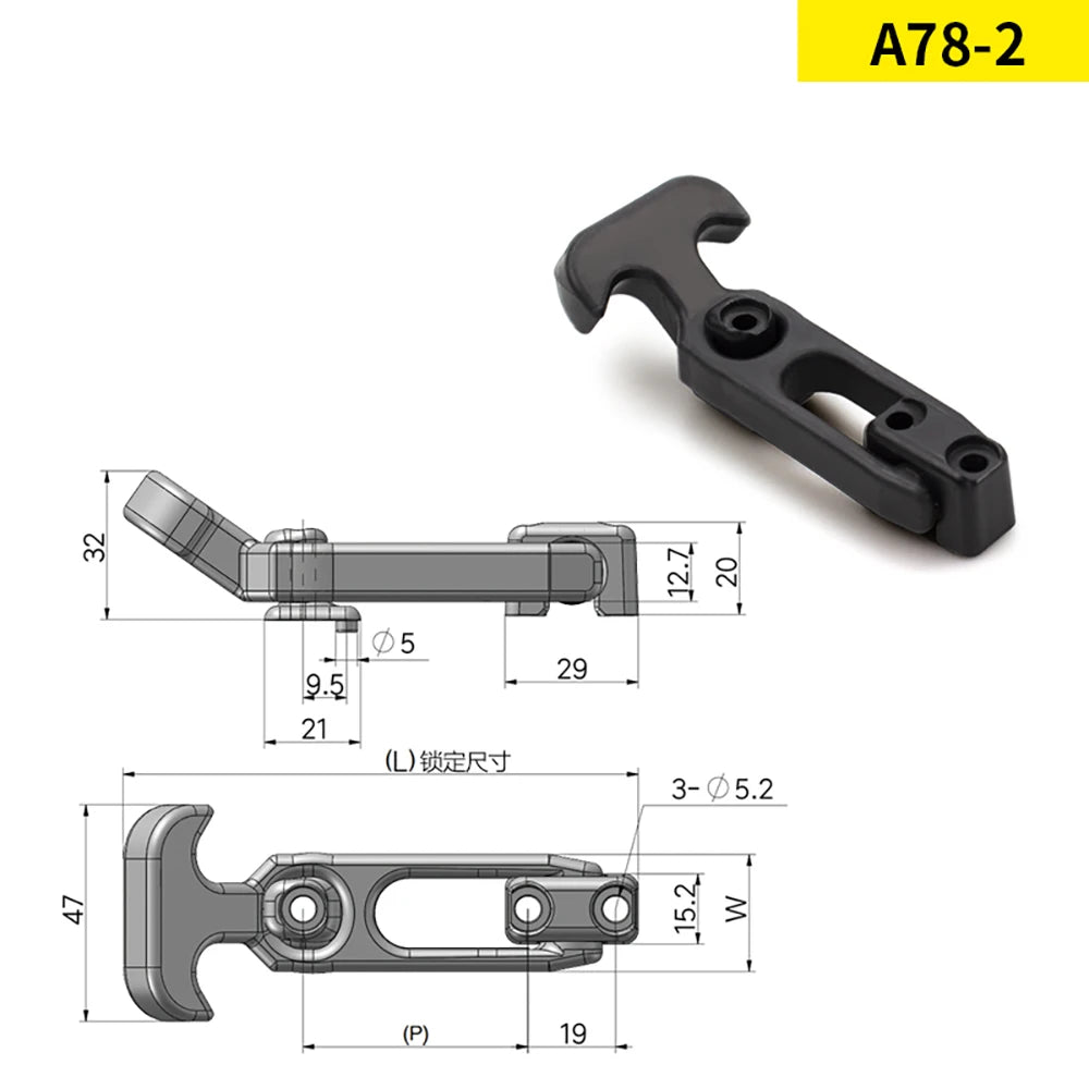 Flexible T-Handle Rubber Draw Latch – Cooler, Boat & Tool Box Rubber Draw Latch Richie's A78-2