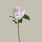 Multicolor Artificial Rose Single Stem – Real Touch Faux Flower Artificial Flower Richie's Light Pink