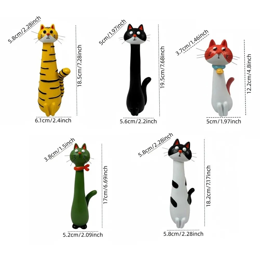 Boho Cat-Shaped Resin Vase – Kitty Figurine Shelf Desk Decor Decorative Resin Vase Richie's