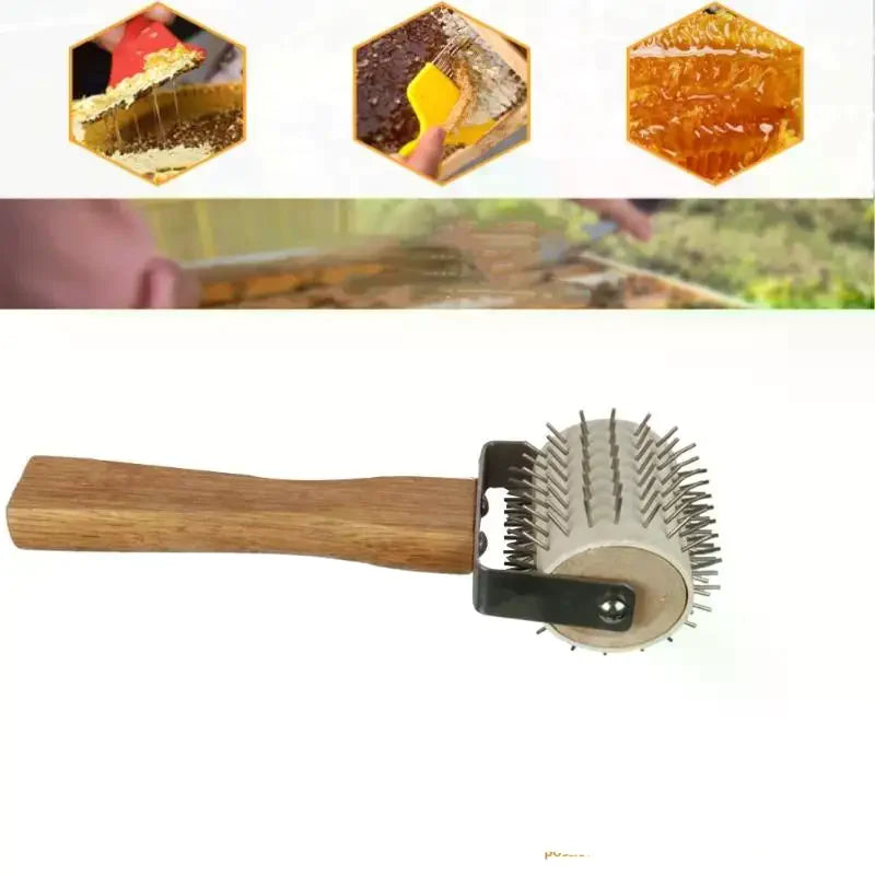 Wood Handle Honey Uncapping Roller – Beekeeping Needle Tool Beekeeping Uncapping Tool Richie's
