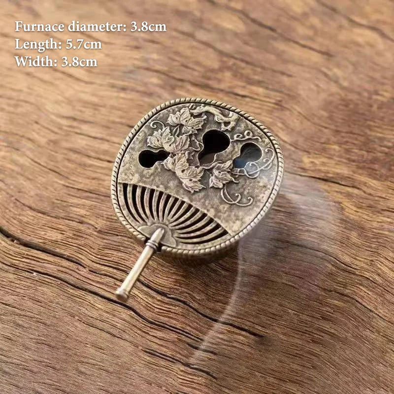 Vintage Alloy Incense Burner Stick Holder – Mini Hollow Censer Incense Burner Richie's A17