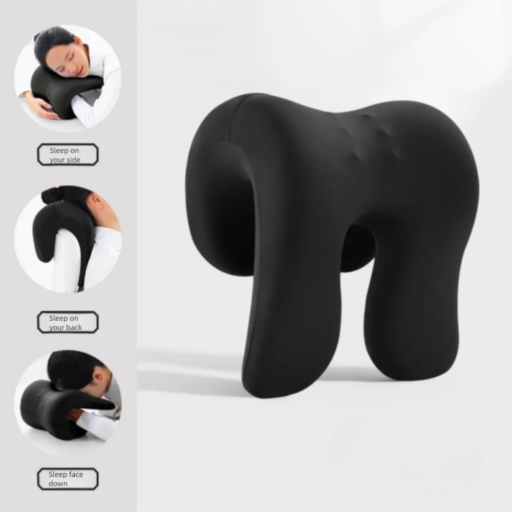 Memory Foam Nap Pillow – Ergonomic Neck Support Desk & Travel Memory Foam Pillow Richie's Black