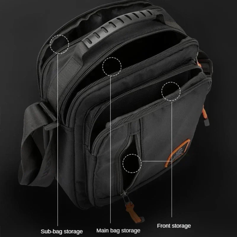 Men's Nylon Crossbody Messenger Bag – Casual Shoulder Handbag Men's Crossbody Bag Richie's