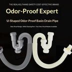 Flexible S-Trap Sink Drain Pipe – Anti-Odor PP Hose 60cm Sink Drain Pipe Richie's Default Title