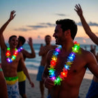 Bohemian Multicolor LED Hawaii Flower Lei Silk Petal Party Wreath Costume Accessory Richie's