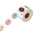 500 Pcs Donut Stickers Roll – DIY Labels & Envelope Seals Decorative Sticker Roll Richie's
