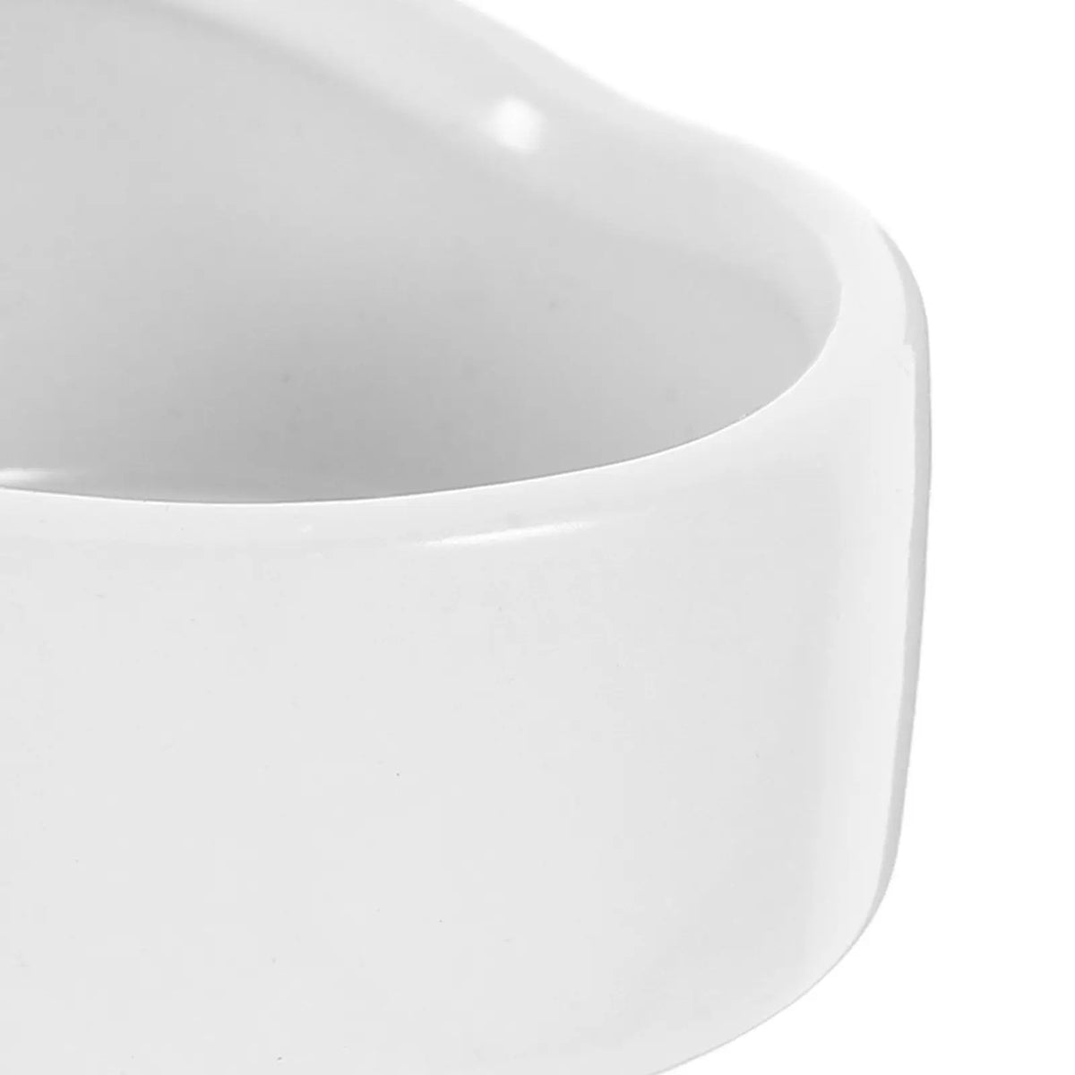 White Ceramic Hamster Bowl – Anti-Tilt Chew-Resistant Dish Small Pet Feeding Bowl Richie's