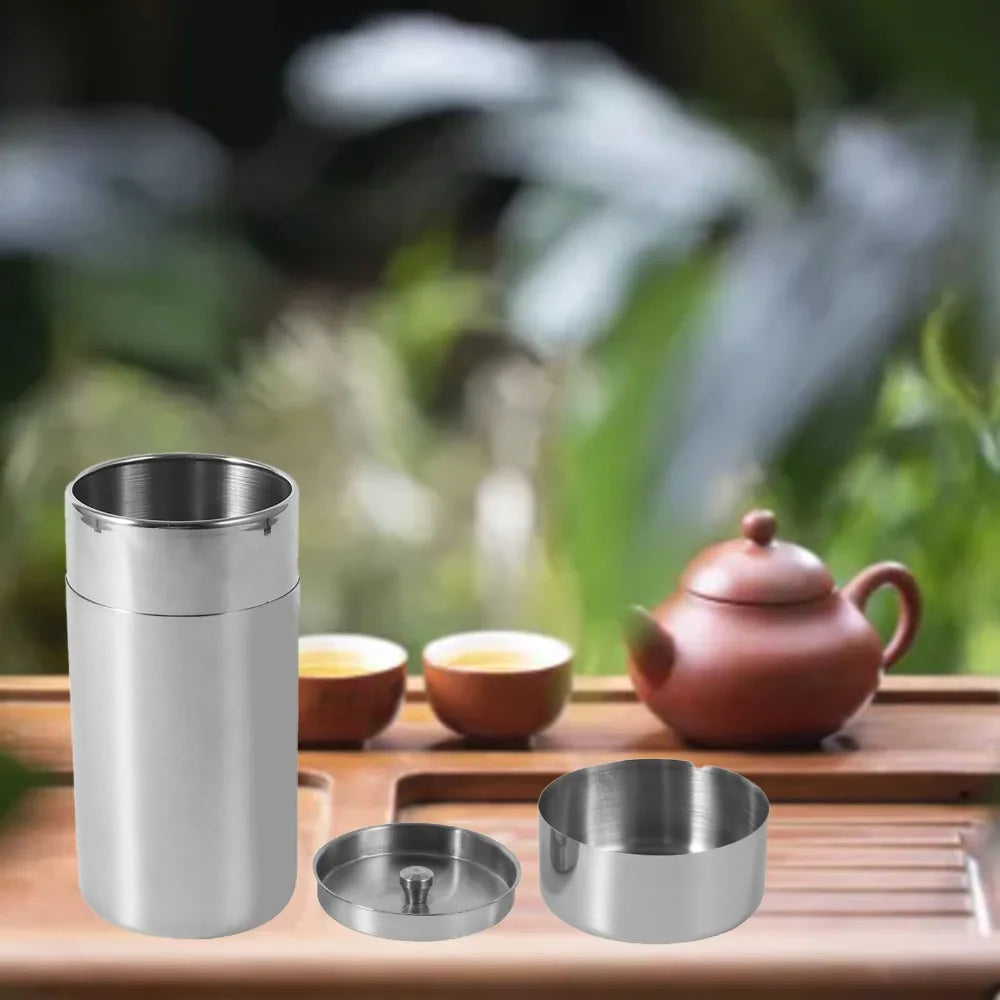 Stainless Steel Tea Canister with Seal Lid | Kitchen Storage Tin Kitchen Storage Canister Richie's