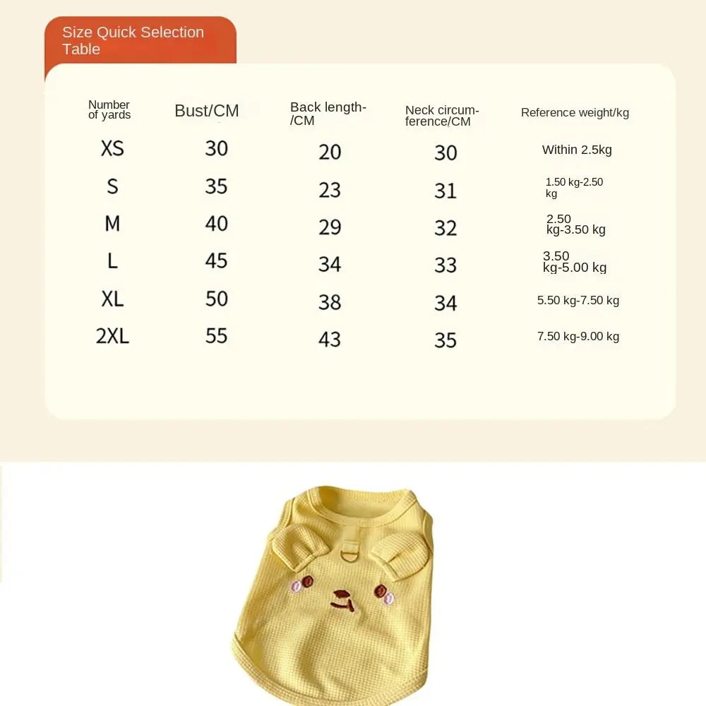 Soft Breathable Cotton Pet Vest – Cat & Dog Spring Outfit Pet Vest Richie's