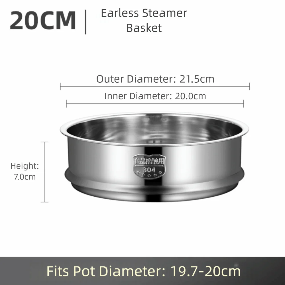 304 Stainless Steel Steamer Basket 16–32cm Food Steam Rack Steamer Basket Richie's 20cm
