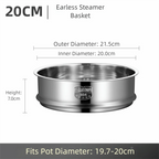 304 Stainless Steel Steamer Basket 16–32cm Food Steam Rack Steamer Basket Richie's 20cm