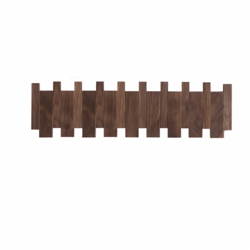 Wall Mounted Wood Coat Rack with 8 Piano Key Hooks Wall Coat Rack Richie's Coffee 8 Hook