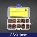FKM O-Ring Kit 100pcs Fluorine Rubber Gasket Seal Assortment O-Ring Seal Kit Richie's One Box CS 3.1mm