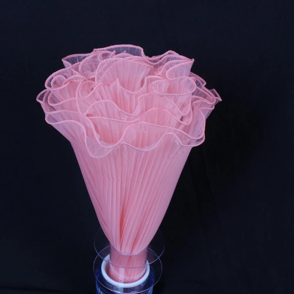 Pearl Wave Lace Mesh Flower Bouquet Wrapping 28cm x 4 Yards Bouquet Wrapping Mesh Richie's Watermelon Red Plain one size