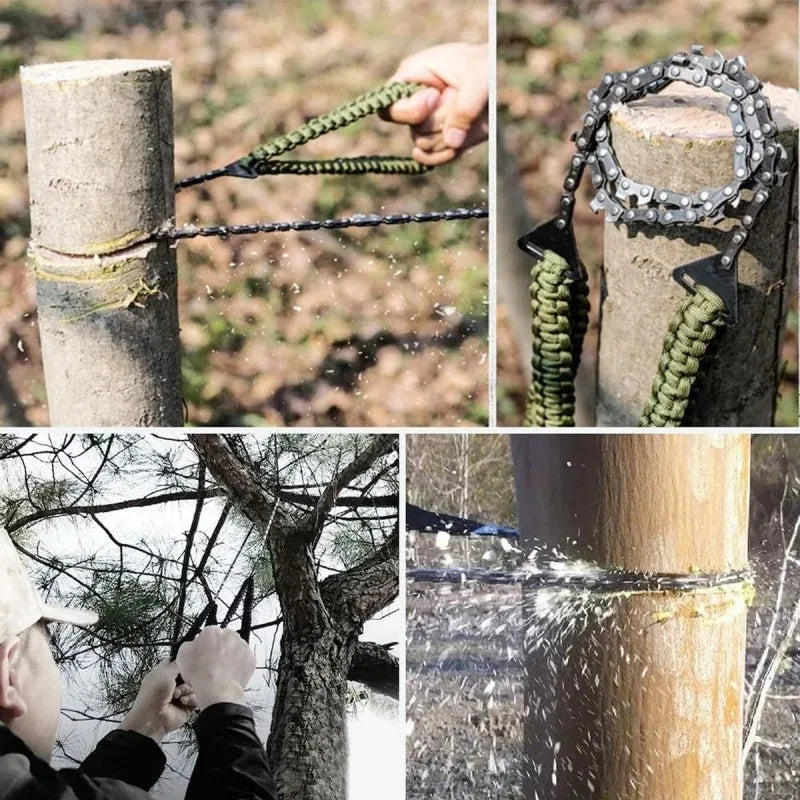 TOTNEND Mini Manual Rope Chainsaw – Portable Survival Hand Saw Manual Rope Chain Saw Richie's
