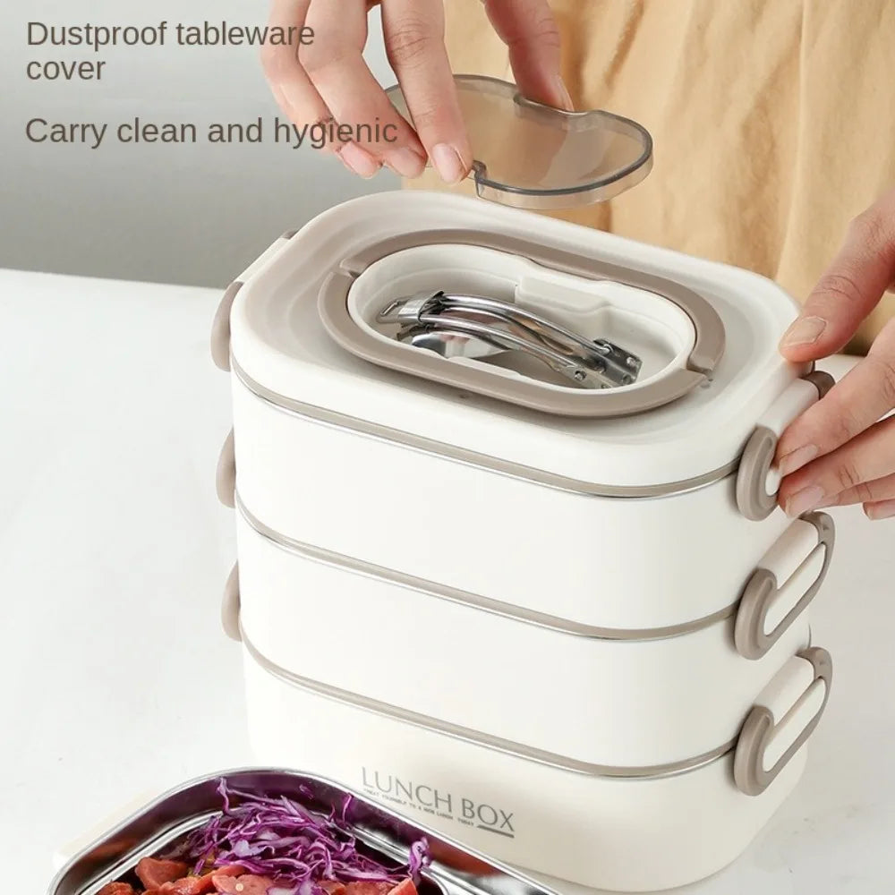 Stainless Steel Thermal Lunch Box Set – Stackable & Insulated Thermal Lunch Box Richie's