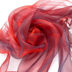 150x100cm Two-Tone Gradient Organza Fabric | Soft Sheer Craft Organza Craft Fabric Richie's Red 150 x100cm