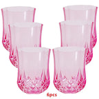 6-Piece Retro Plastic Shot Glasses 90ml Diamond Textured Cups Plastic Shot Glasses Richie's A1