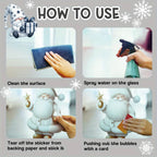 Christmas Snowman Window Cling – Removable Static Decal Window Cling Decal Richie's
