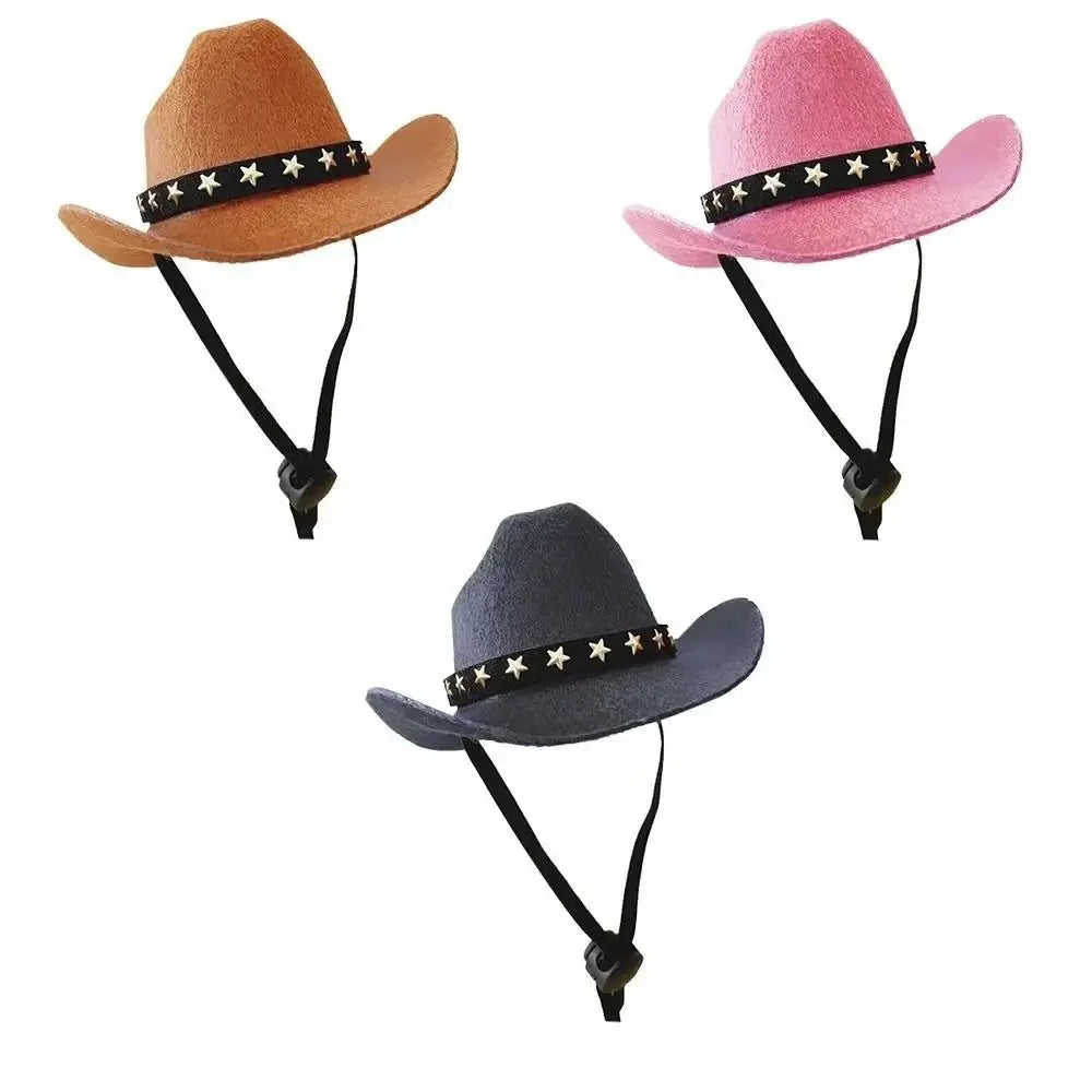 Adjustable Pet Cowboy Hat for Cats & Small Dogs | Summer Pet Costume Hat Richie's