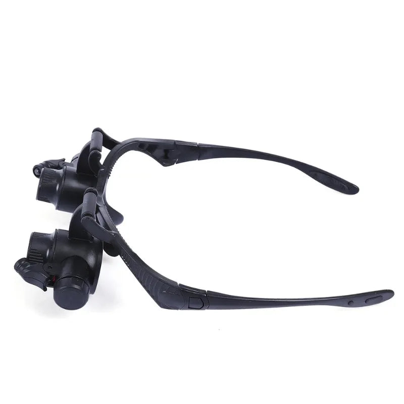 LED Head-Mounted Magnifier Loupe 10X–25X Jeweler Repair Tool Head Magnifier Loupe Richie's