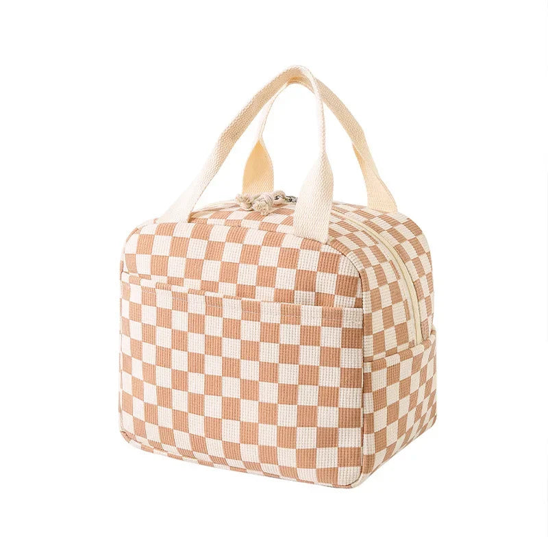 Floral Insulated Lunch Bag – Waterproof Thermal Cooler Tote Insulated Lunch Bag Richie's Coffee lattice