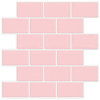3D Brick Peel & Stick Wall Stickers – PVC Subway Tile Decals Wall Tile Stickers Richie's Pink