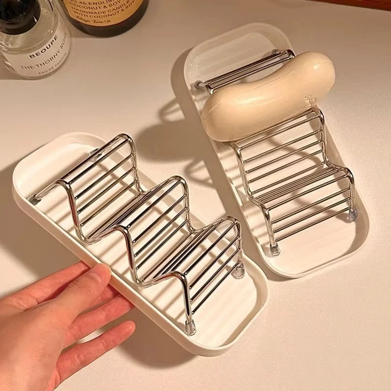 Stainless Steel Soap Dish Rack with Drainage | Bathroom Tray Soap Dish Rack Richie's