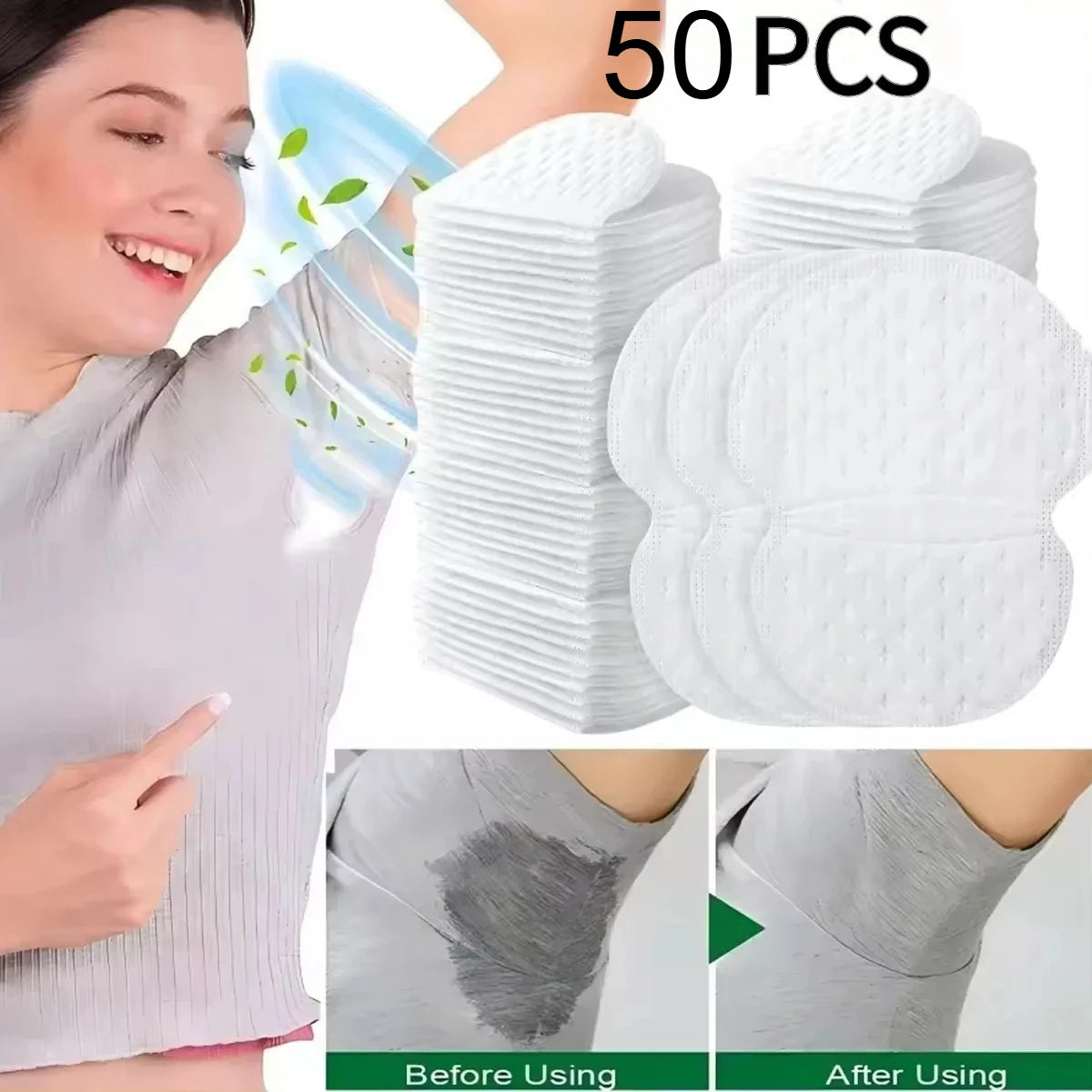 50pcs Underarm Sweat Pads – Invisible Breathable Patches Underarm Sweat Pads Richie's