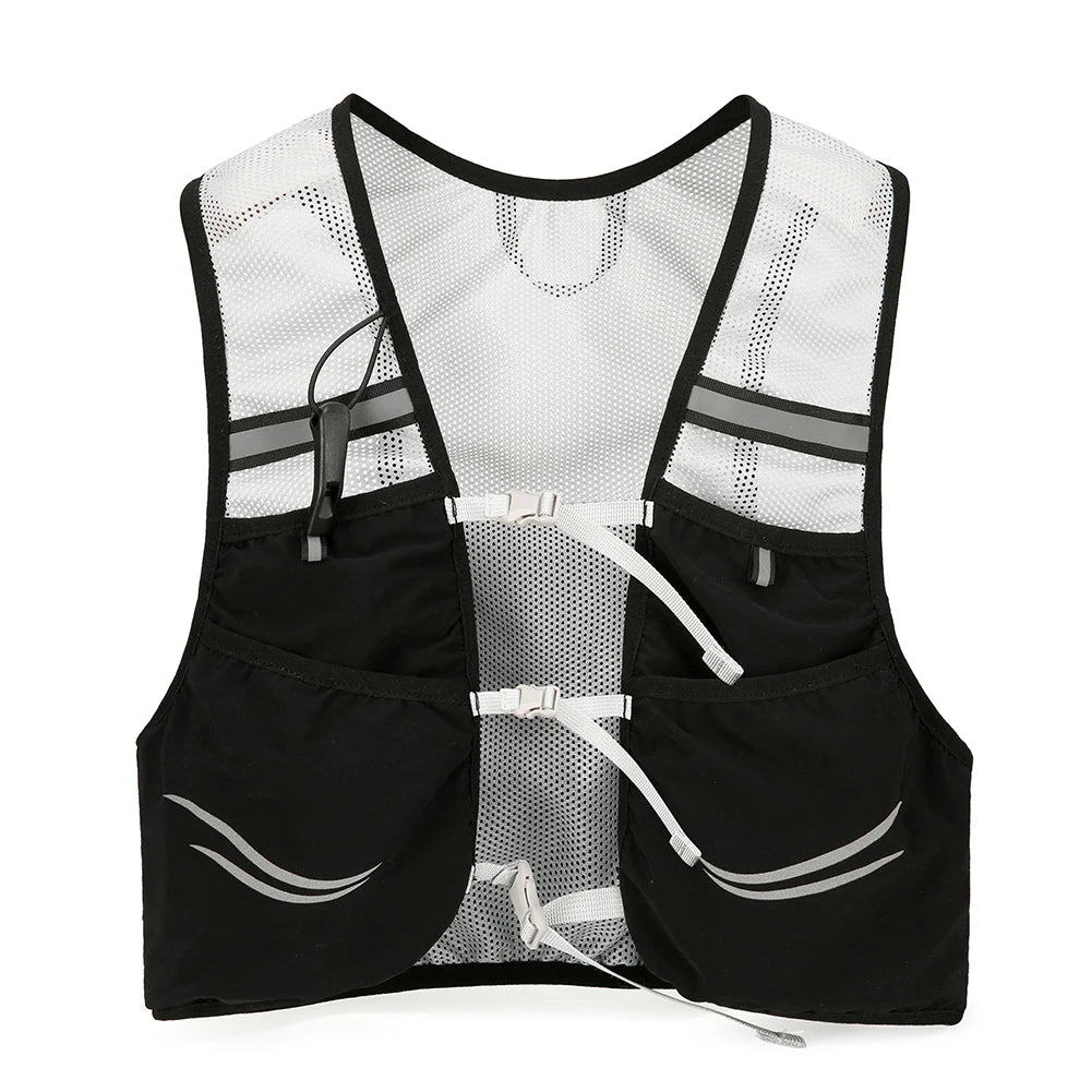 Ultralight Trail Running Hydration Vest | Breathable Race Pack Hydration Running Vest Richie's black