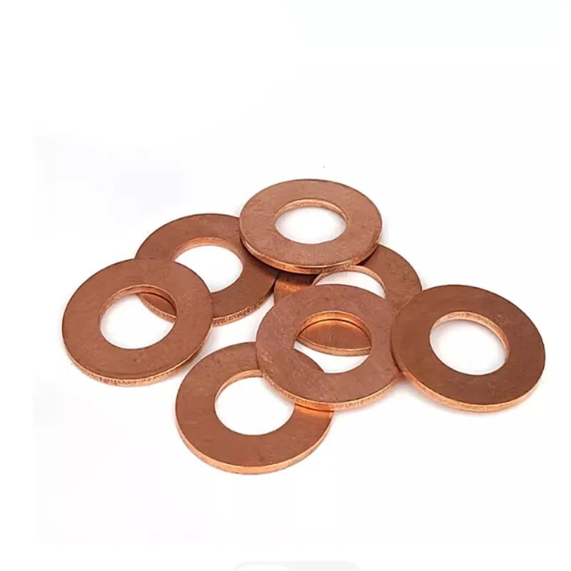 10Pcs DIN7603 Copper Sealing Washers M12–M18 Crush Flat Seal Copper Sealing Washer Richie's