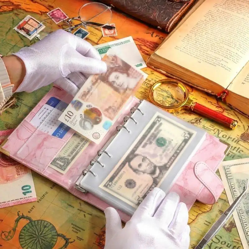 A6 PU Leather Budget Binder Marble Notebook Money Organizer Budget Binder Planner Richie's